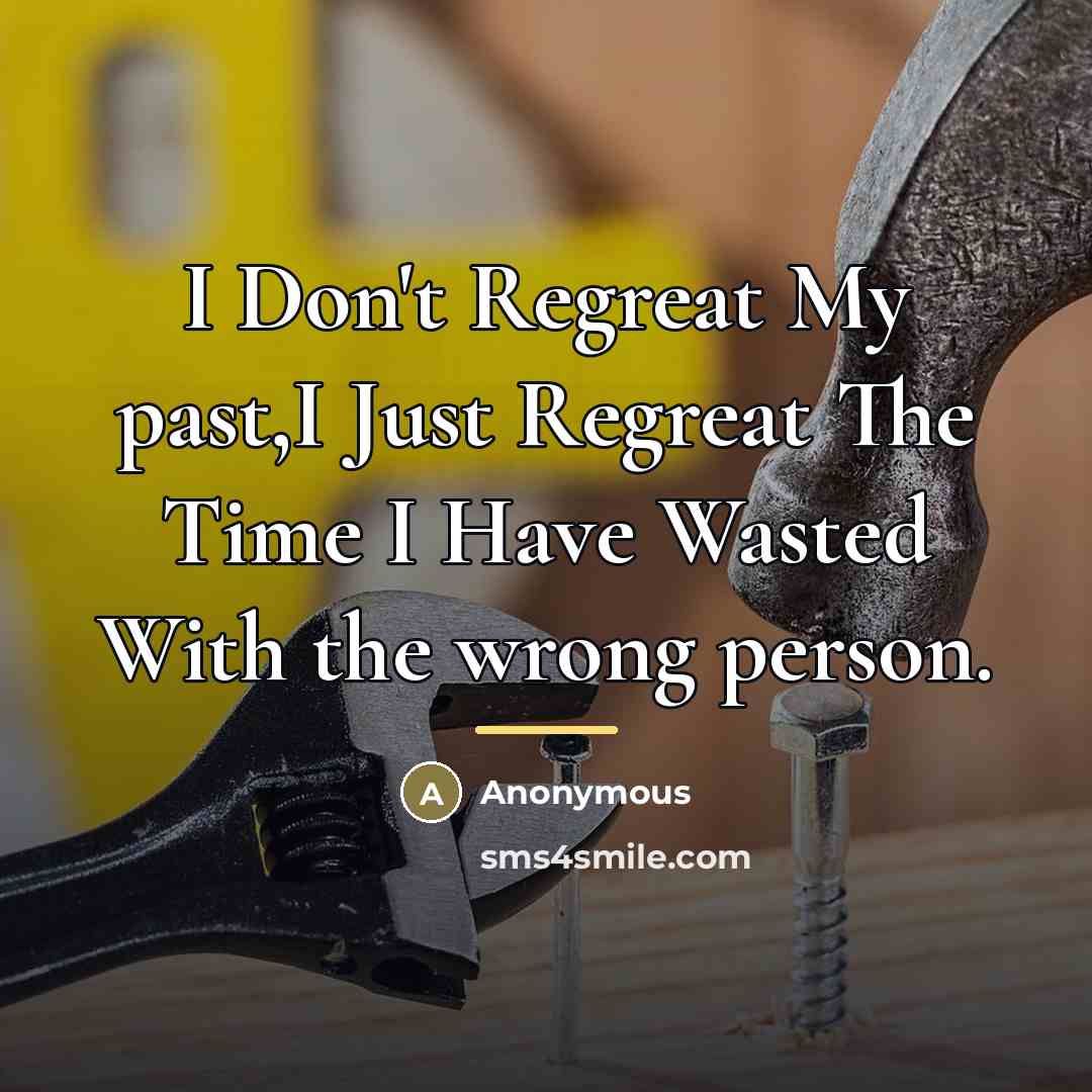 “I Don't Regreat My past,I Just Regreat The Time I…” quote by Anonymous