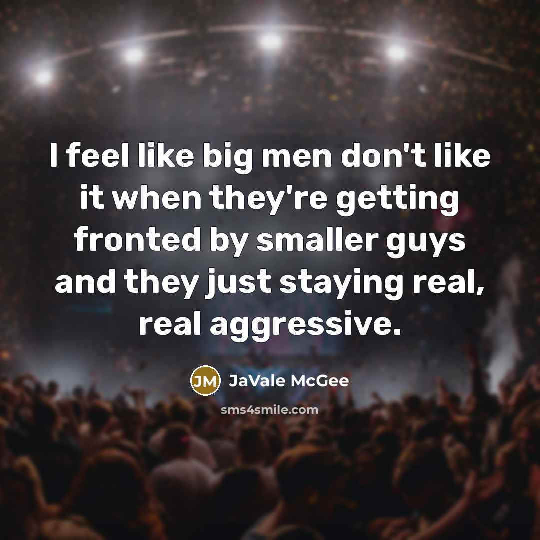 “I feel like big men don't like it when they're…” quote by JaVale McGee
