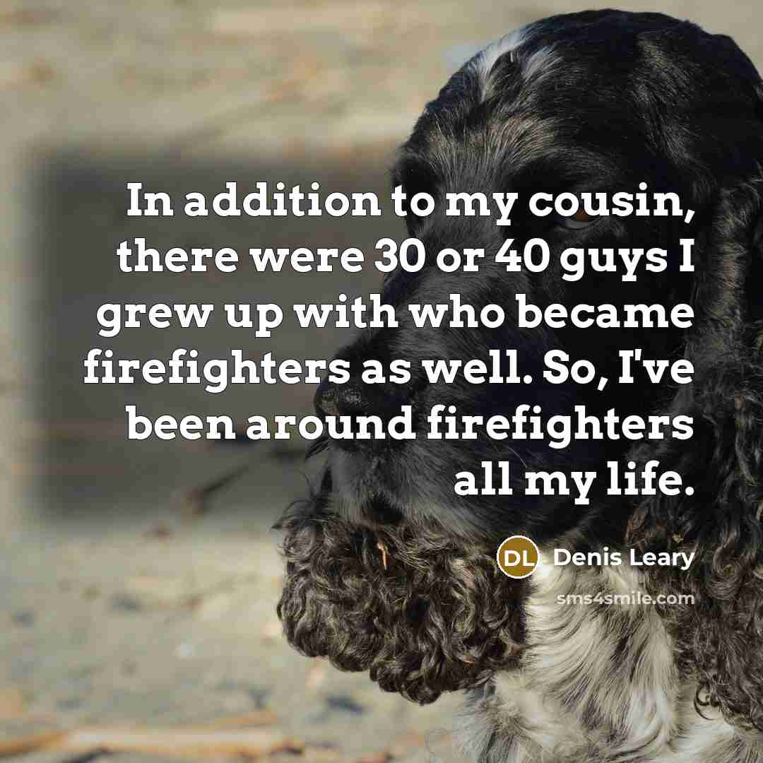 “In addition to my cousin, there were 30 or 40…” quote by Denis Leary