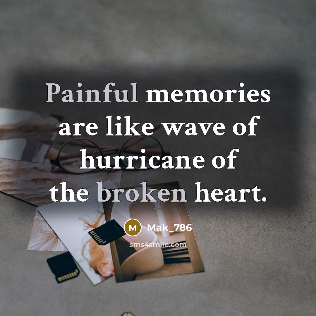 “Painful memories are like wave of hurricane of the broken heart.” quote by Mak_786