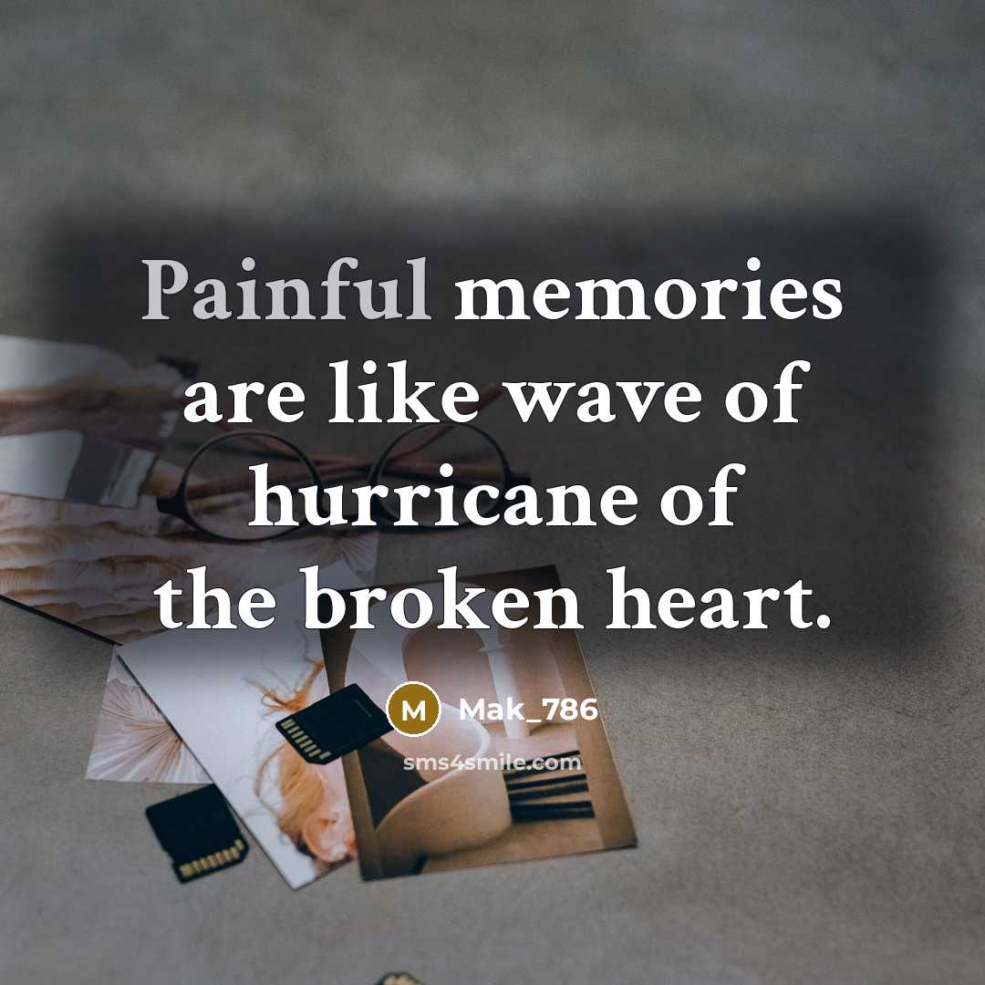 “Painful memories are like wave of hurricane of the broken…” quote by Mak_786