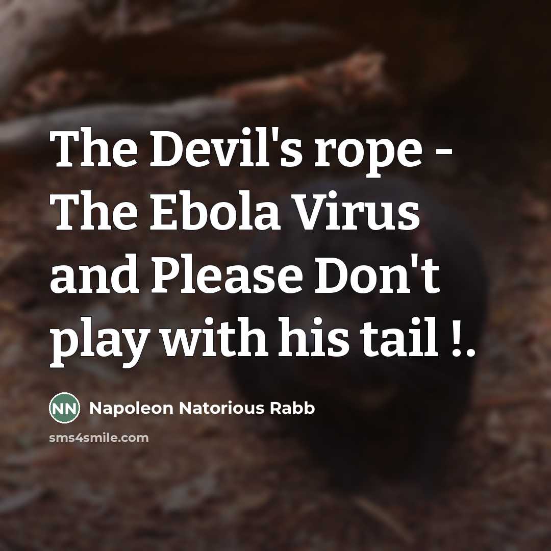 “The Devil's rope - The Ebola Virus and Please Don't…” quote by Napoleon Natorious Rabb