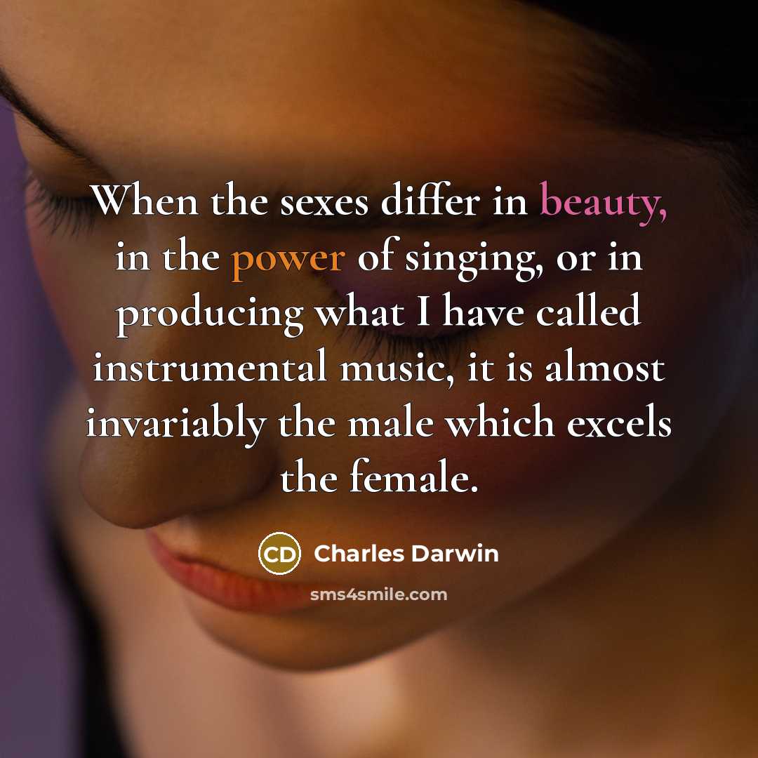 “When the sexes differ in beauty, in the power of…” quote by Charles Darwin