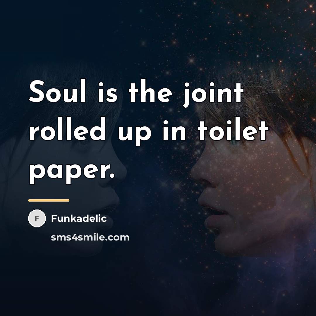 “Soul is the joint rolled up in toilet paper.…” quote by Funkadelic