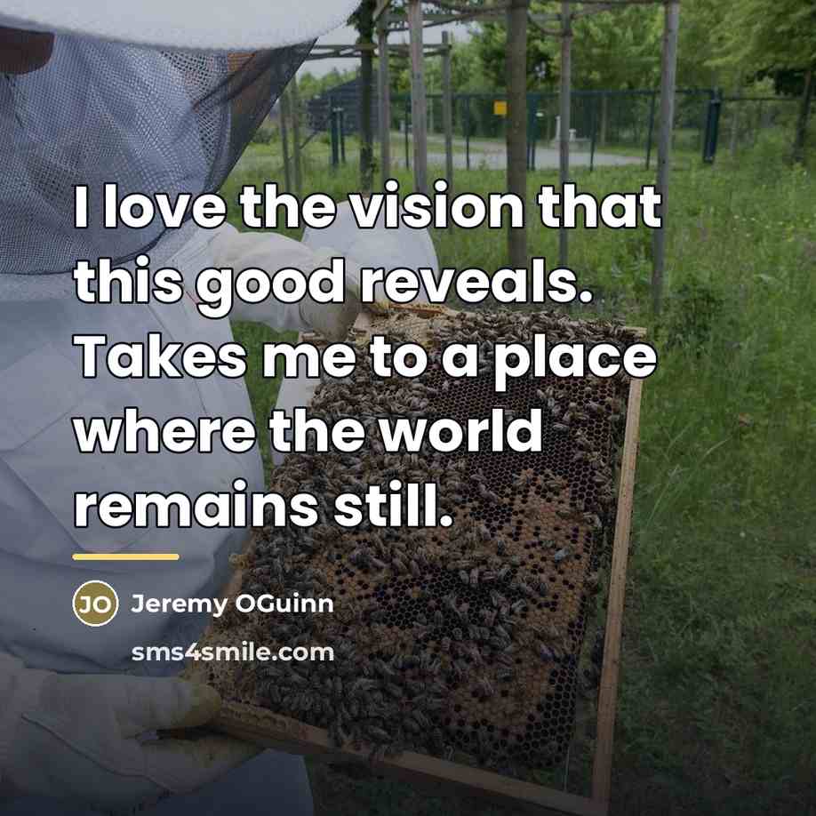 “I love the vision that this good reveals. Takes me…” quote by Jeremy OGuinn