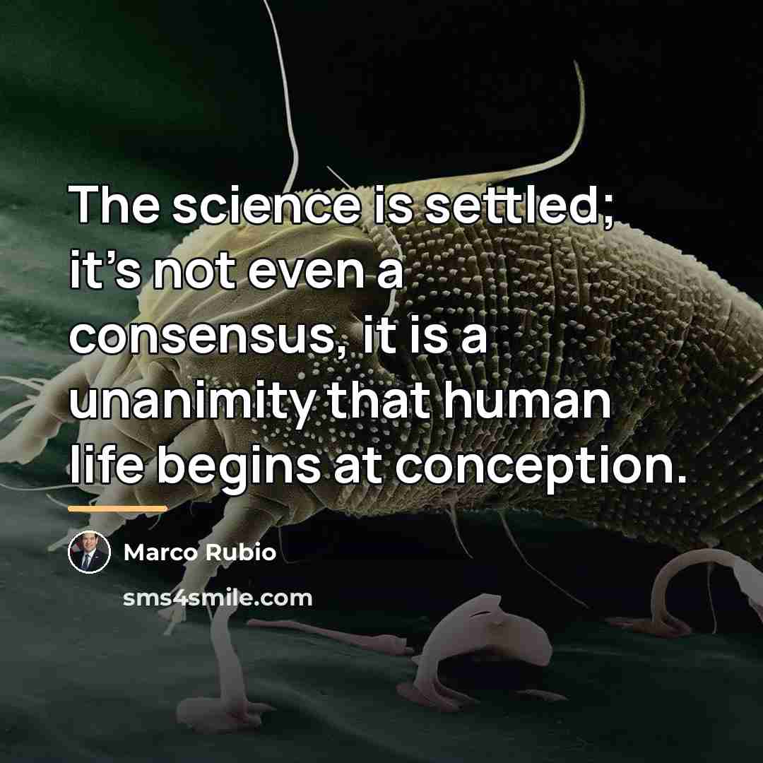 “The science is settled; it's not even a consensus, it…” quote by Marco Rubio