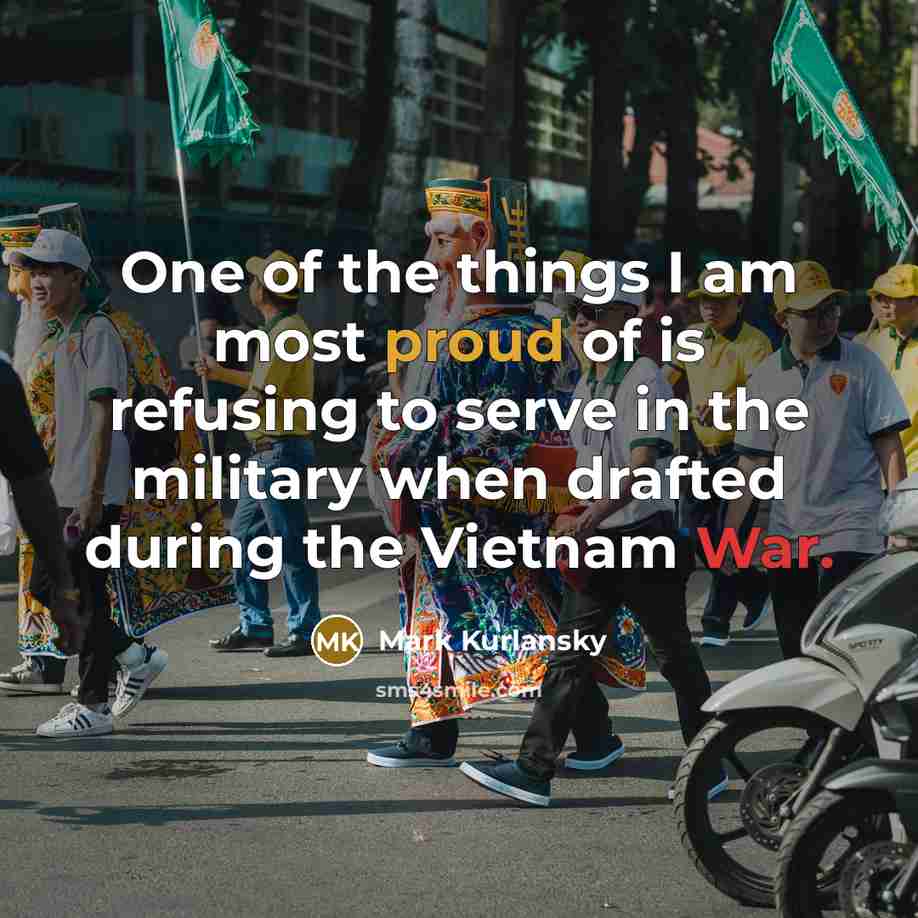 “One of the things I am most proud of is…” quote by Mark Kurlansky