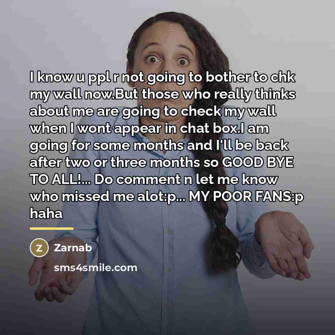 “I know u ppl r not going to bother to…” quote by Zarnab