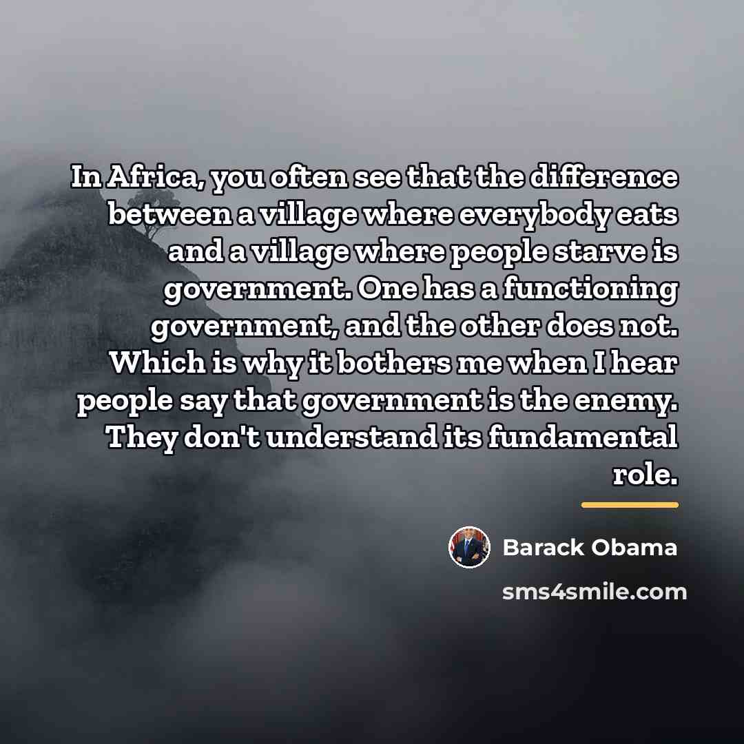 “In Africa, you often see that the difference between a…” quote by Barack Obama