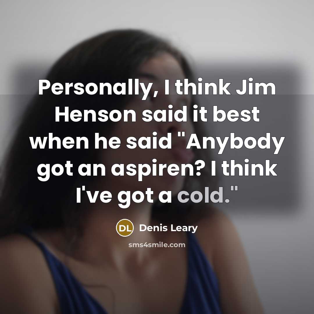 “Personally, I think Jim Henson said it best when he…” quote by Denis Leary
