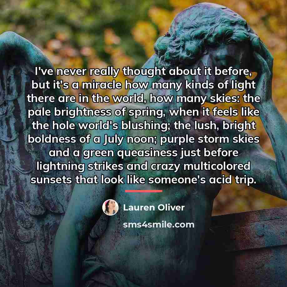 “I've never really thought about it before, but it's a…” quote by Lauren Oliver