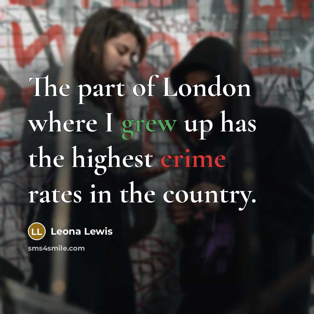 “The part of London where I grew up has the…” quote by Leona Lewis