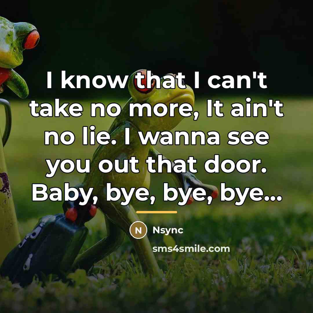 “I know that I can't take no more, It ain't…” quote by Nsync