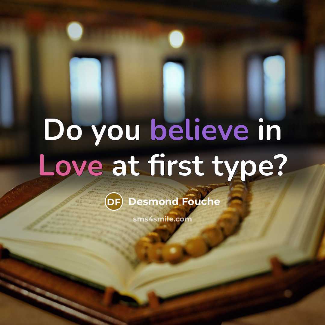 “Do you believe in Love at first type?…” quote by Desmond Fouché