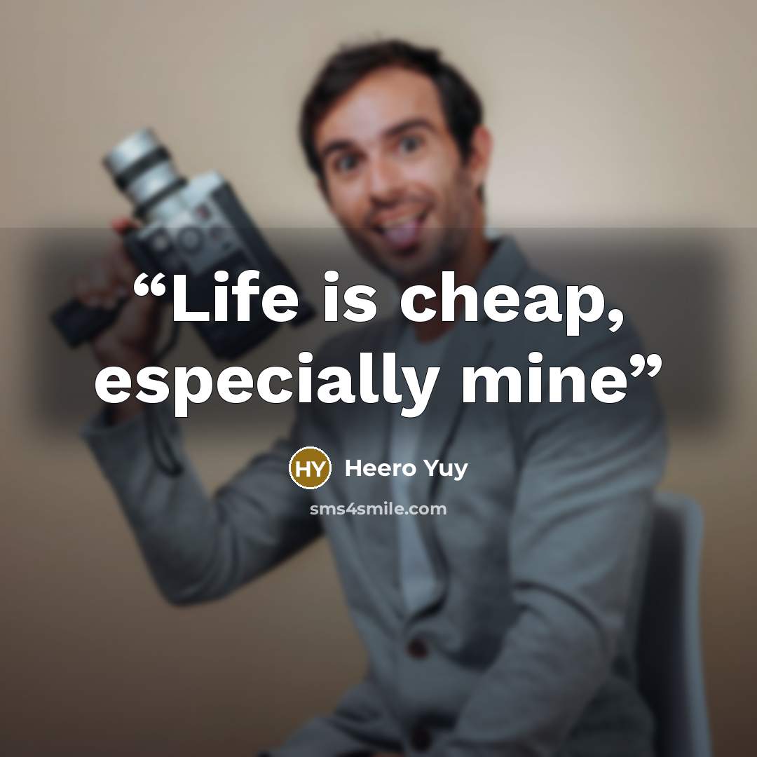 “Life is cheap, especially mine” quote by Heero Yuy