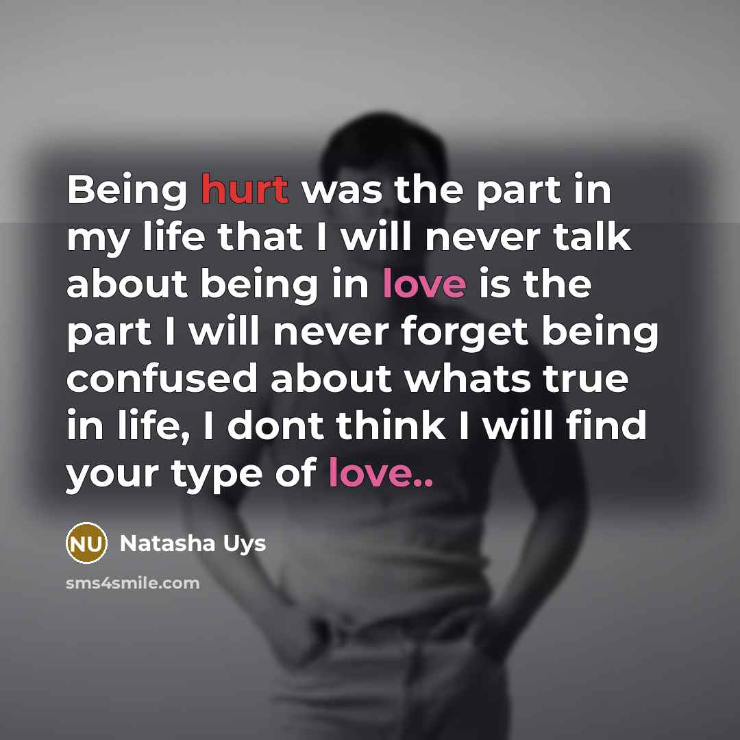 “Being hurt was the part in my life that I…” quote by Natasha Uys