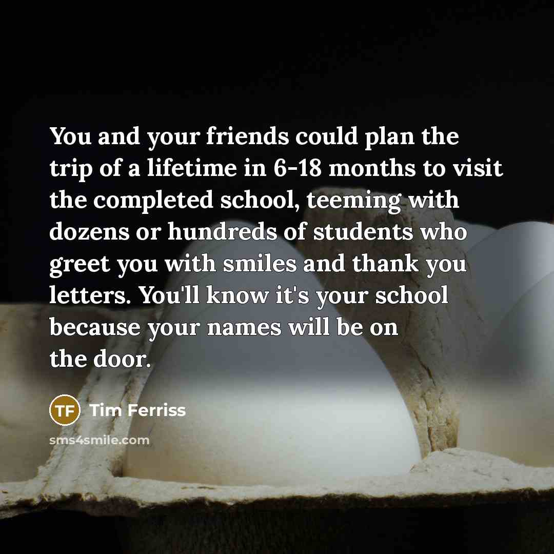 “You and your friends could plan the trip of a…” quote by Tim Ferriss