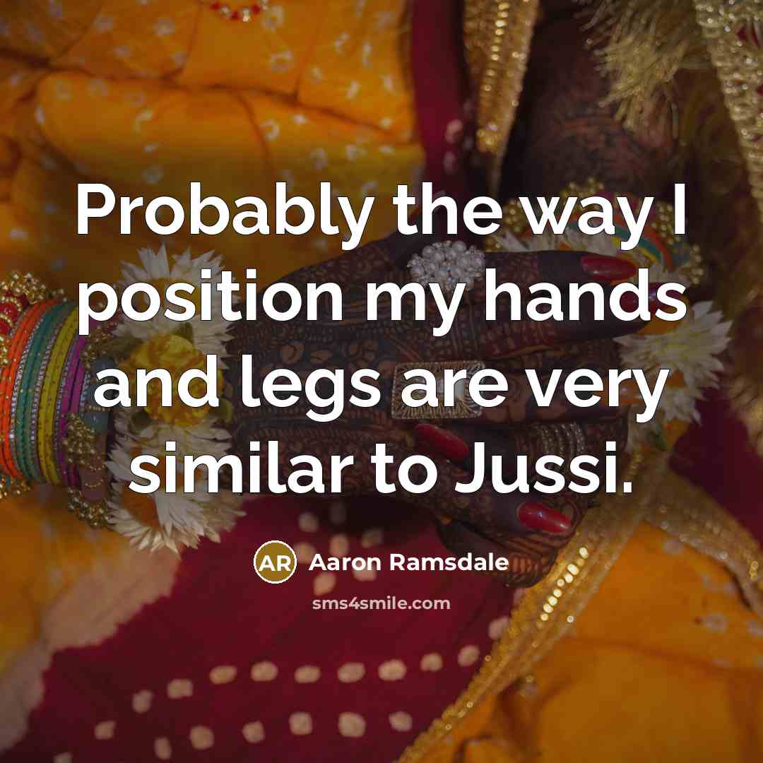 “Probably the way I position my hands and legs are…” quote by Aaron Ramsdale