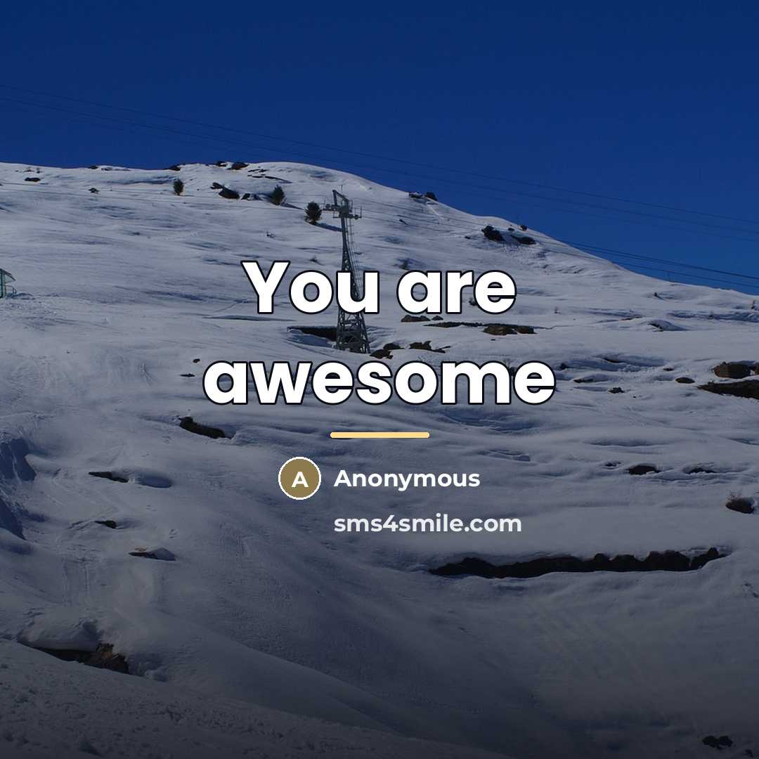 “You are awesome…” quote by Alexandria Pippin