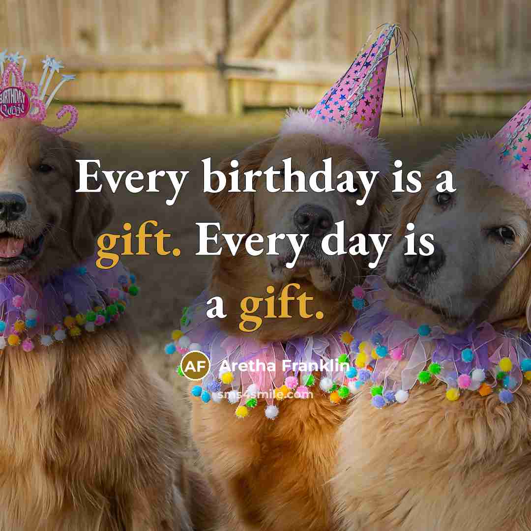 “Every birthday is a gift. Every day is a gift.…” quote by Aretha Franklin