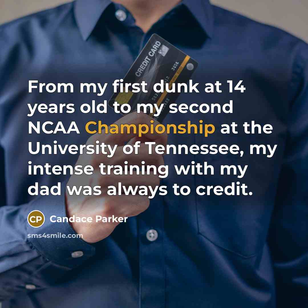 “From my first dunk at 14 years old to my…” quote by Candace Parker
