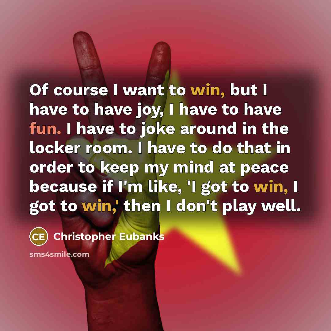 “Of course I want to win, but I have to…” quote by Christopher Eubanks