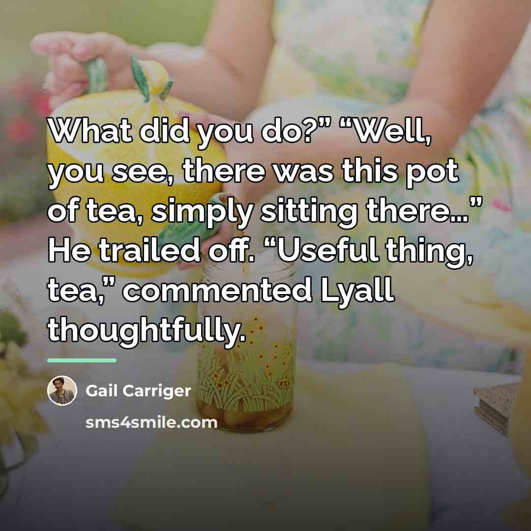 “What did you do?” “Well, you see, there was this…” quote by Gail Carriger