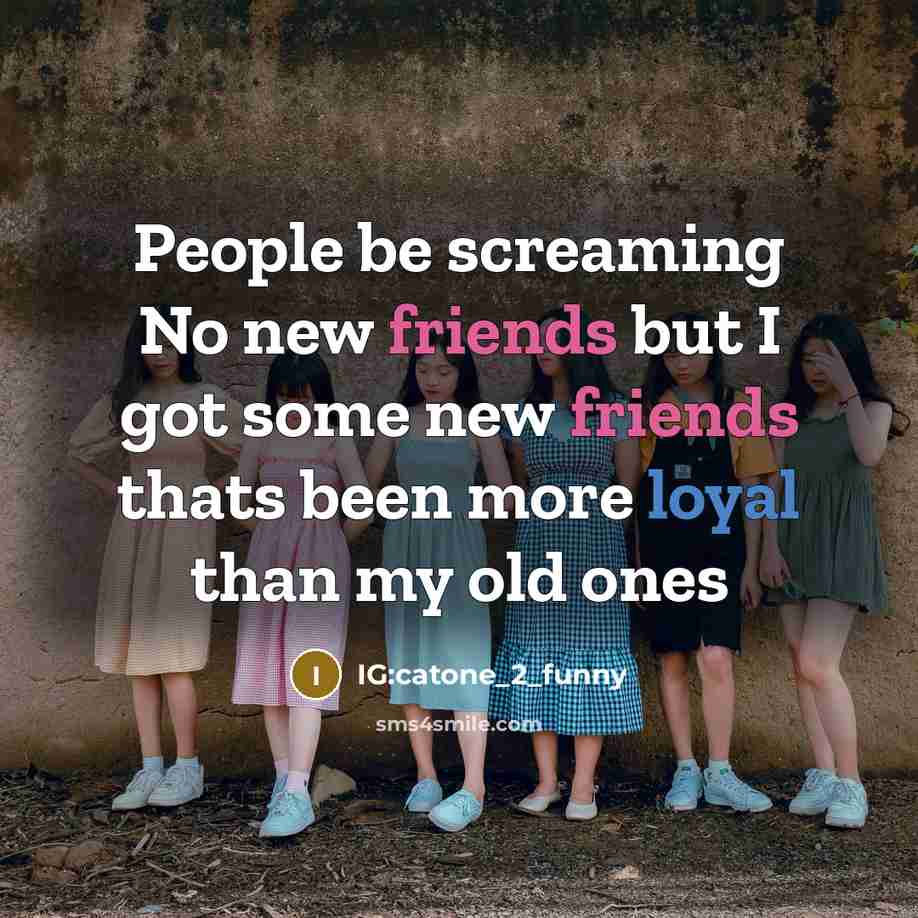 “People be screaming No new friends but I got some…” quote by IG:catone_2_funny