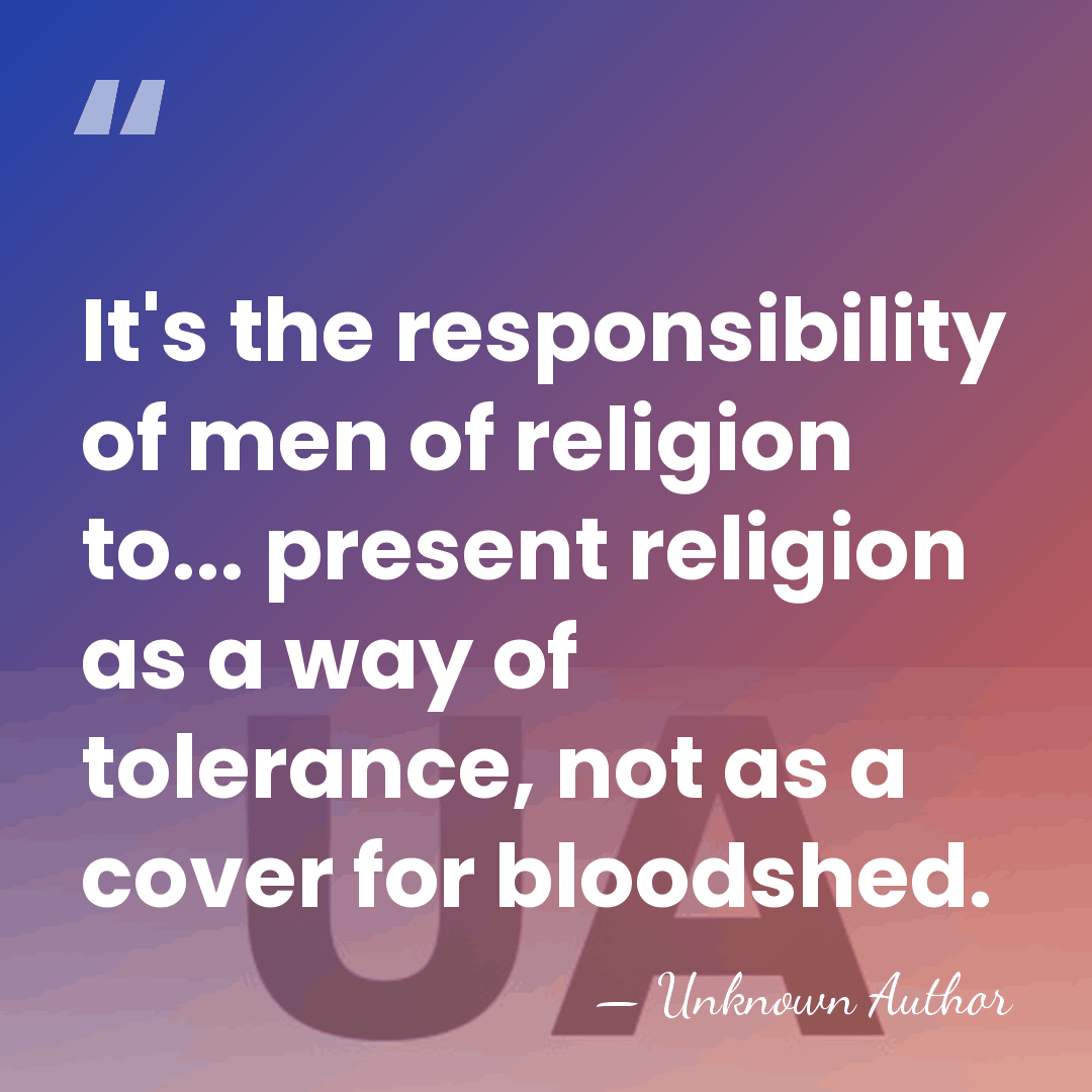 It's the responsibility of men of religion to... present religion as a&hellip; - Salam Fayyad