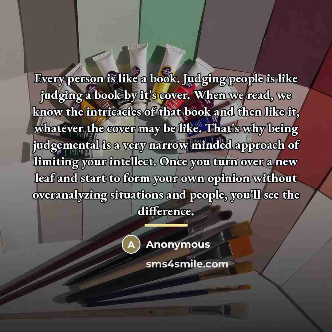“Every person is like a book. Judging people is like…” quote by Anonymous