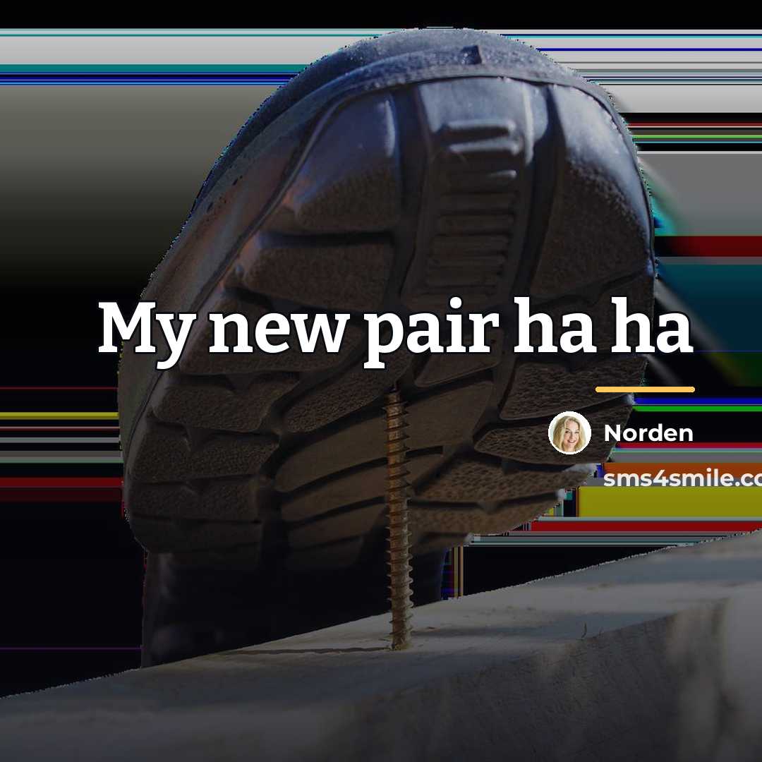 “My new pair ha ha…” quote by Norden