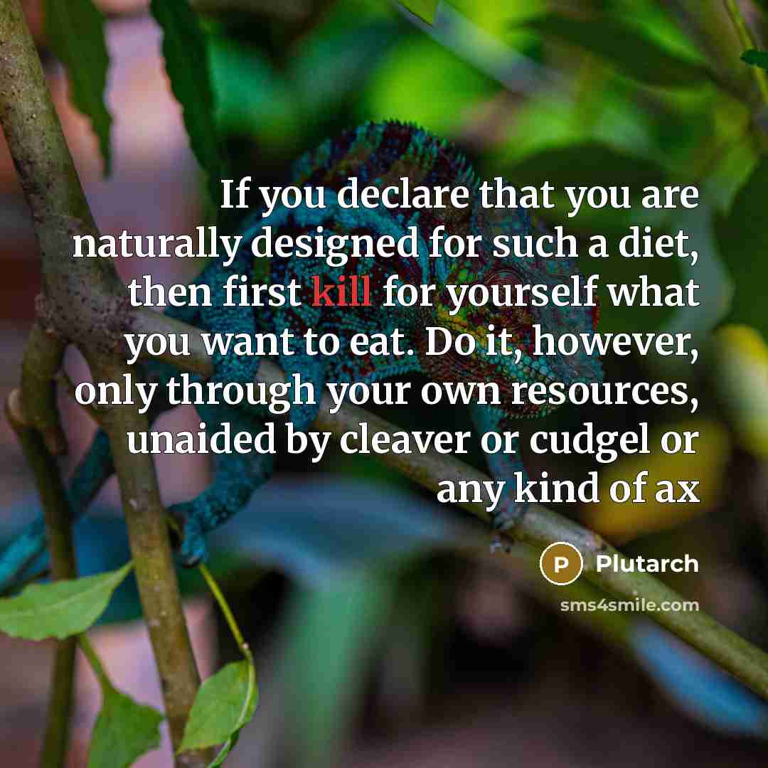 “If you declare that you are naturally designed for such…” quote by Plutarch