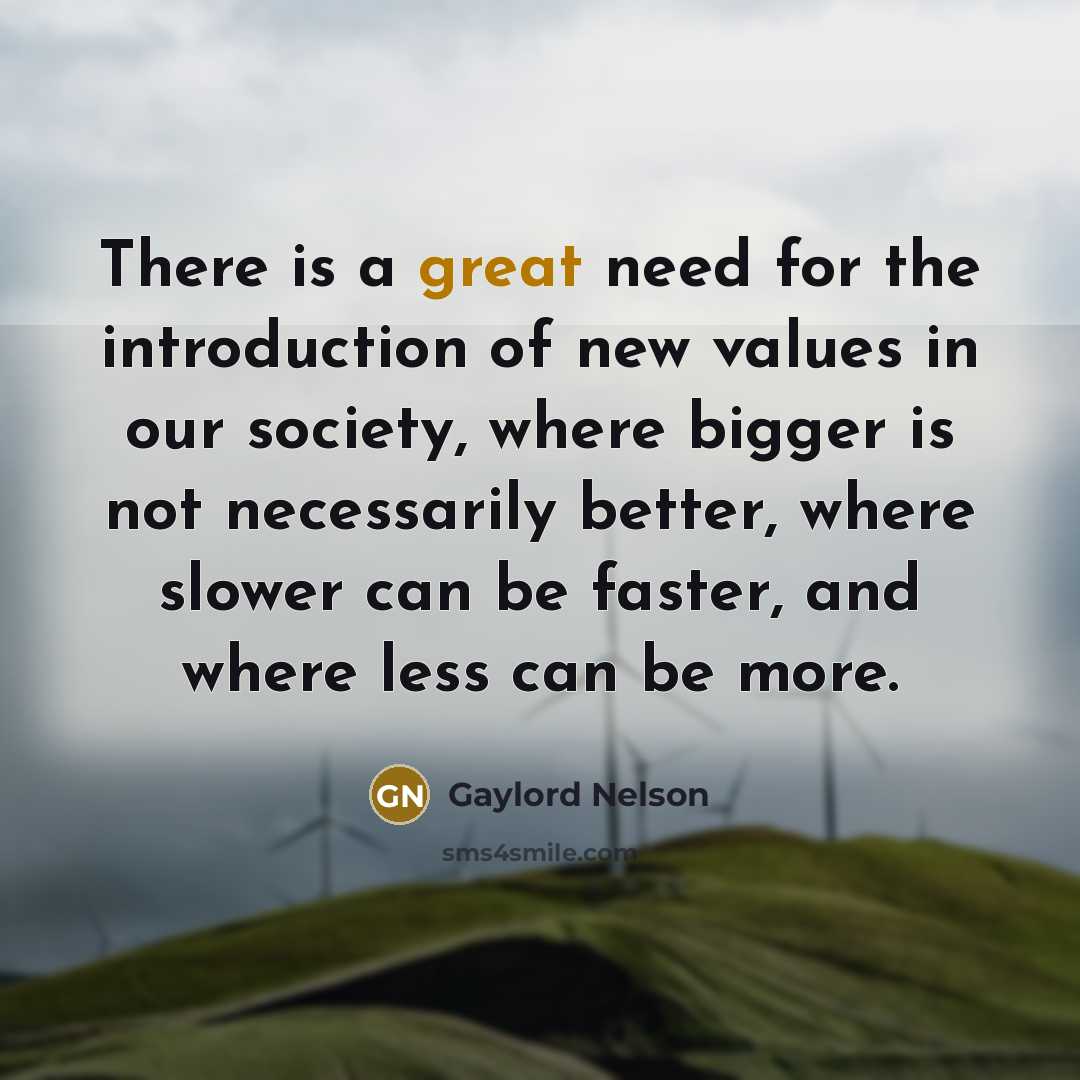 “There is a great need for the introduction of new…” quote by Gaylord Nelson