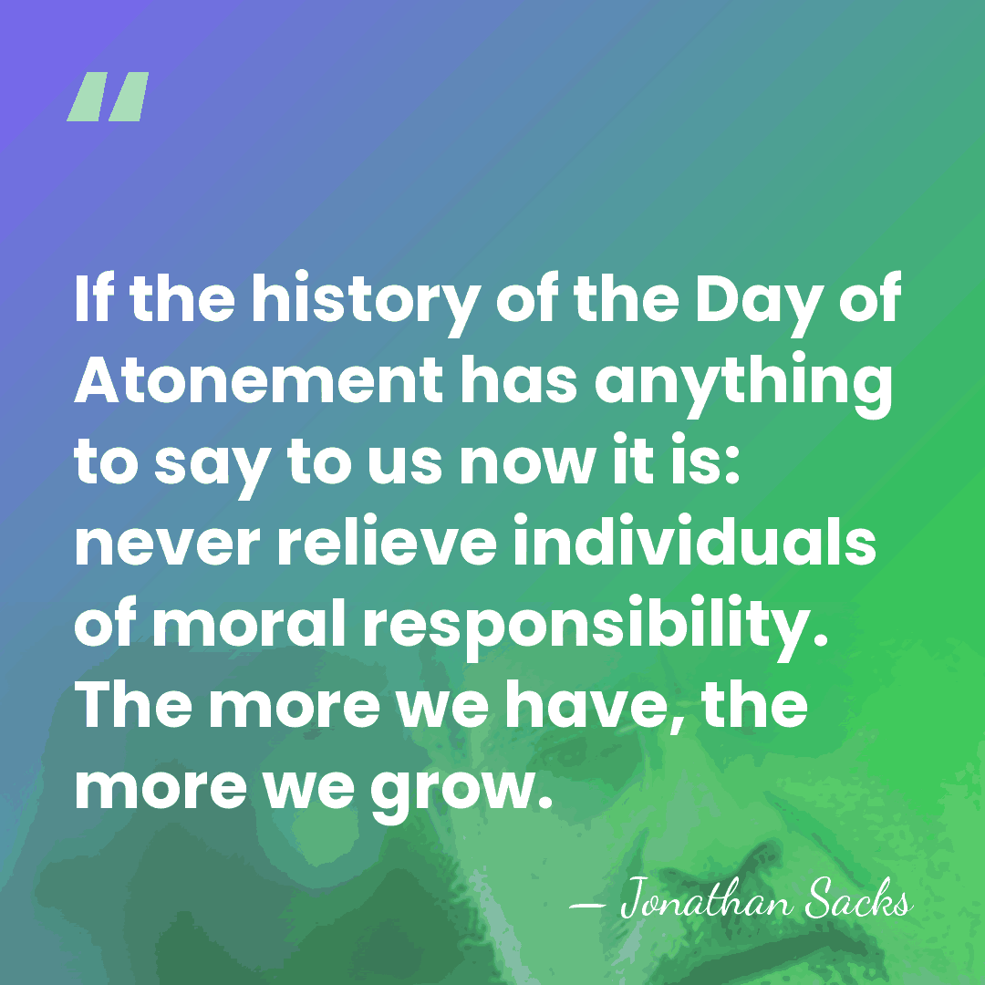 If the history of the Day of Atonement has anything to say&hellip; - Jonathan Sacks