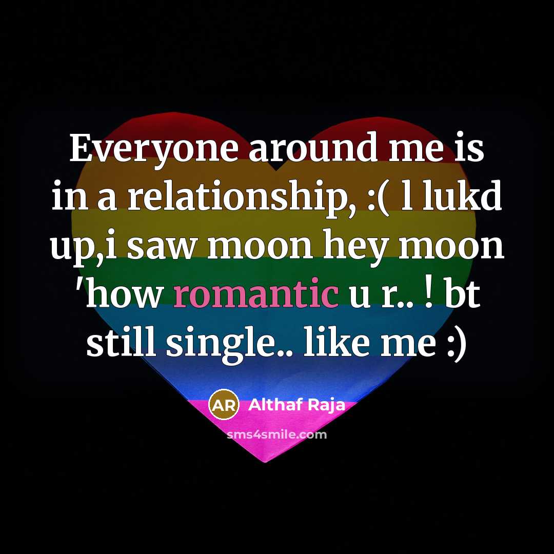 “Everyone around me is in a relationship, :( l lukd…” quote by Althaf Raja