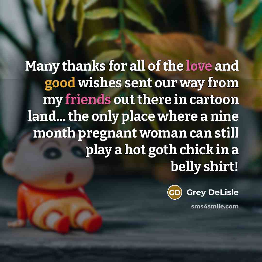 “Many thanks for all of the love and good wishes…” quote by Grey DeLisle
