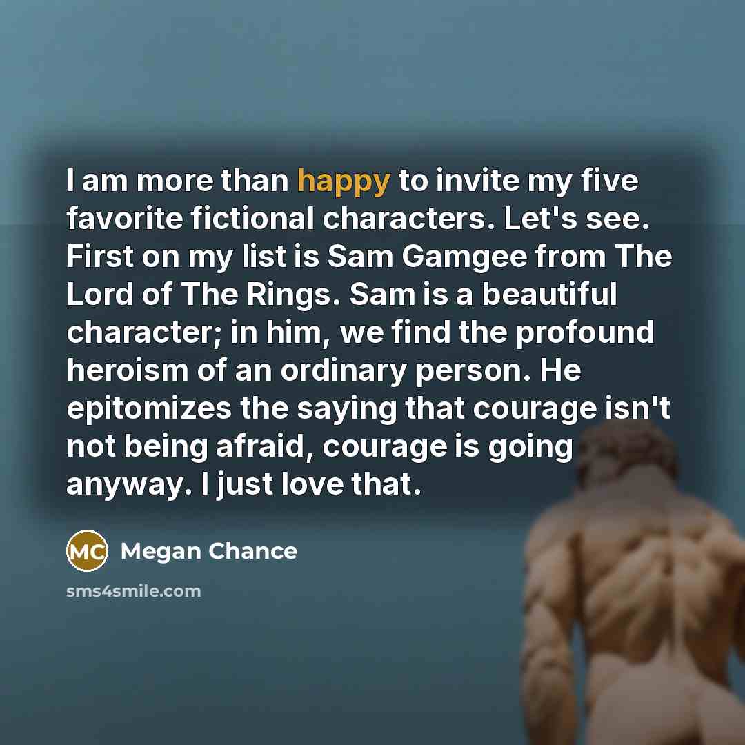 “I am more than happy to invite my five favorite…” quote by Megan Chance