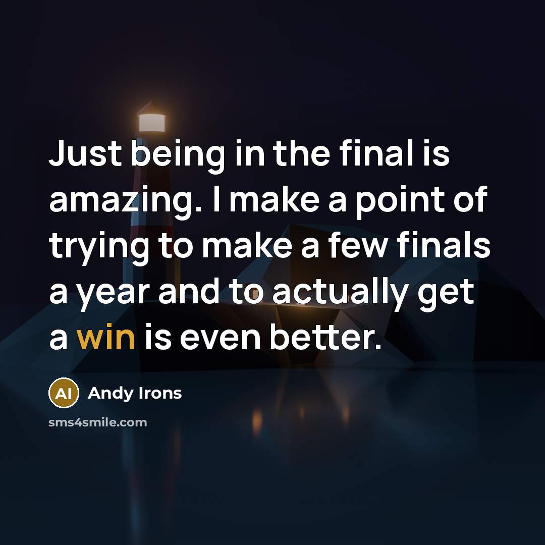 “Just being in the final is amazing. I make a…” quote by Andy Irons
