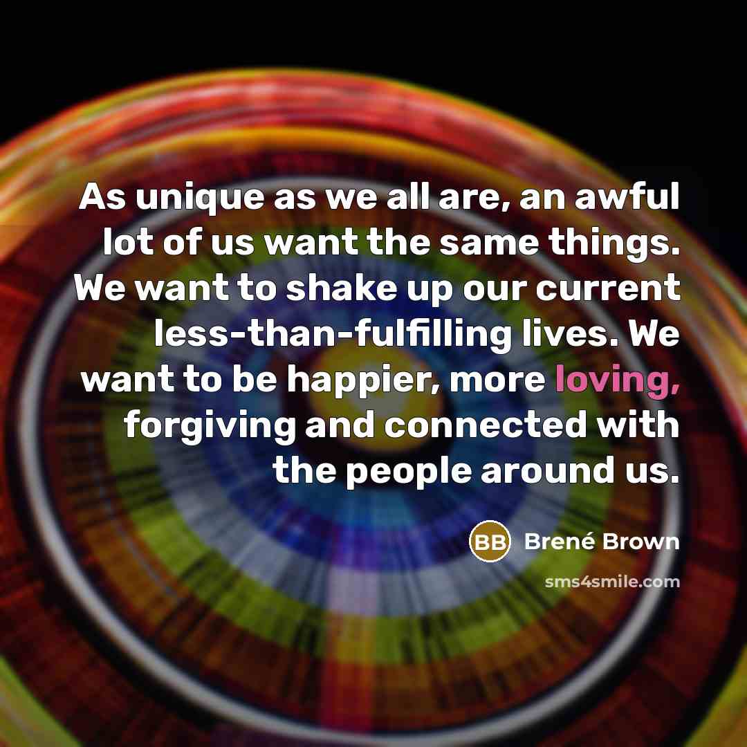 “As unique as we all are, an awful lot of…” quote by Brene Brown