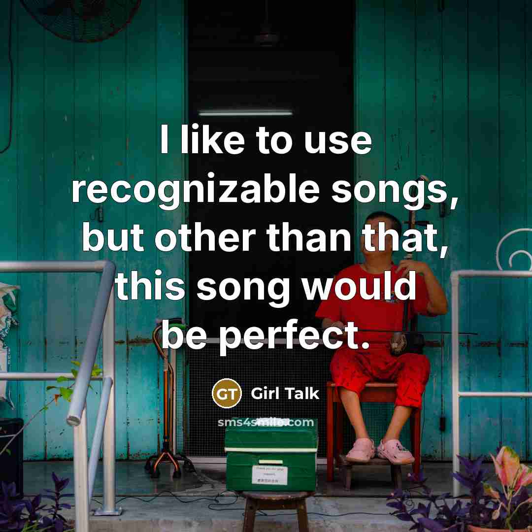 “I like to use recognizable songs, but other than that,…” quote by Girl Talk
