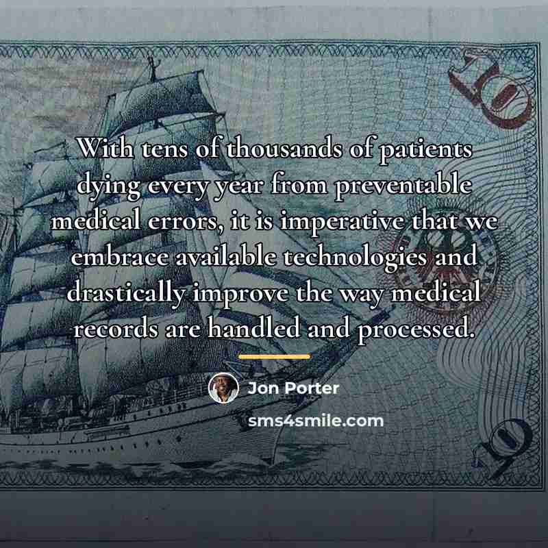 “With tens of thousands of patients dying every year from…” quote by Jon Porter