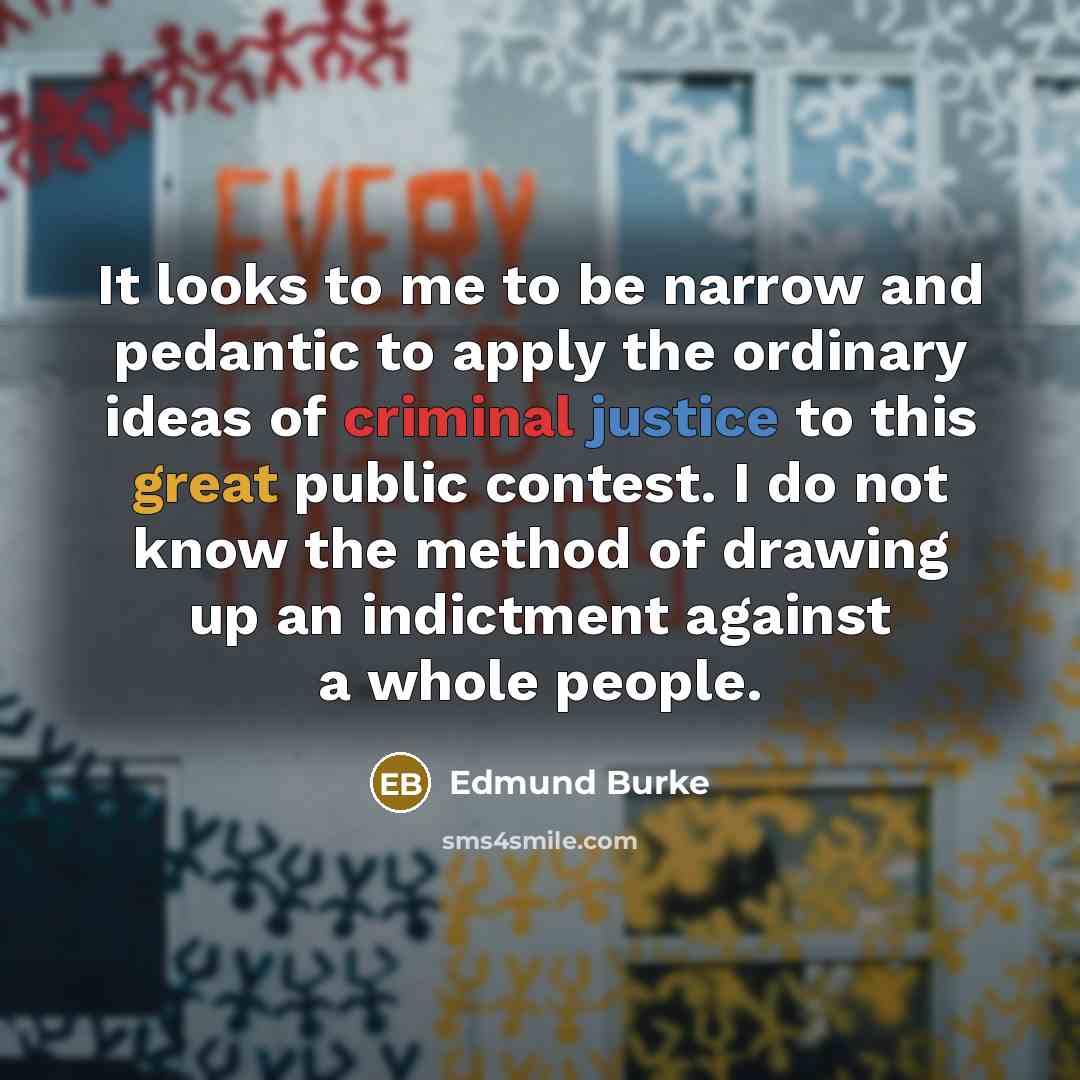 “It looks to me to be narrow and pedantic to…” quote by Edmund Burke