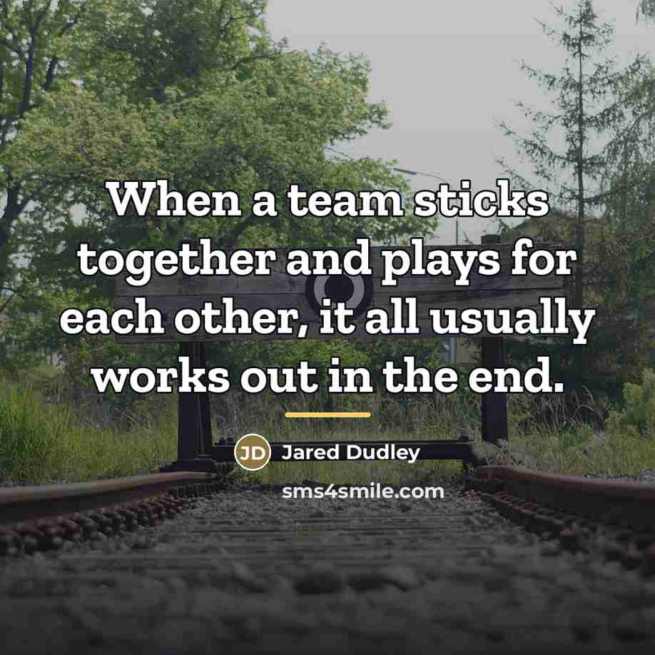 “When a team sticks together and plays for each other,…” quote by Jared Dudley