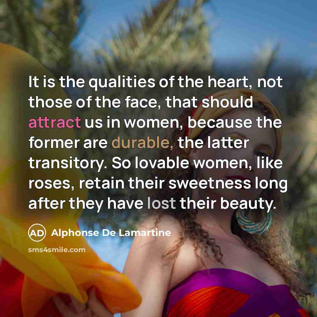 “It is the qualities of the heart, not those of…” quote by Alphonse de Lamartine