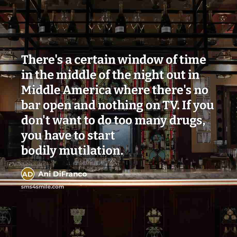 “There's a certain window of time in the middle of…” quote by Ani DiFranco