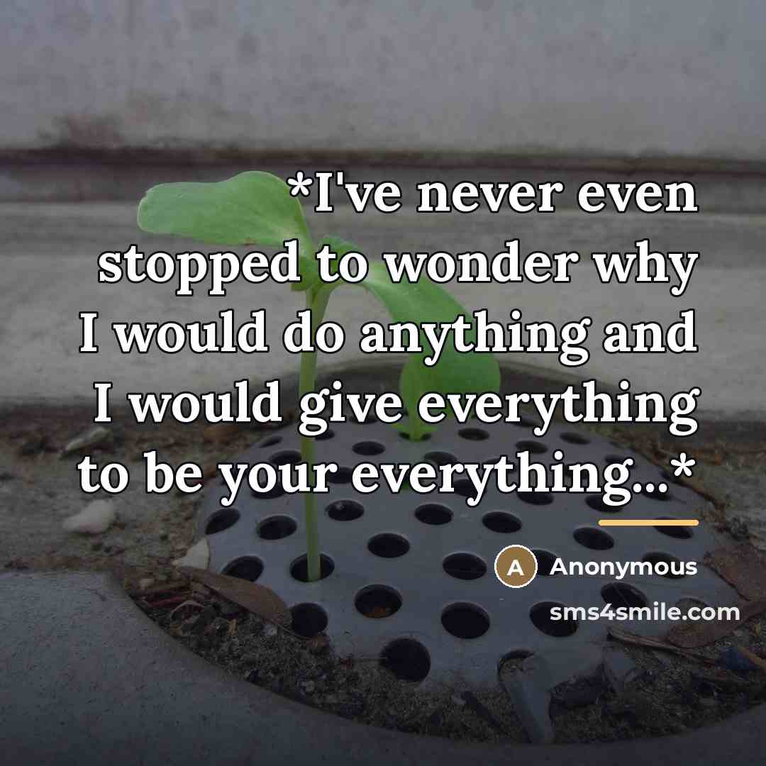 “*I've never even stopped to wonder why I would do…” quote by Anonymous