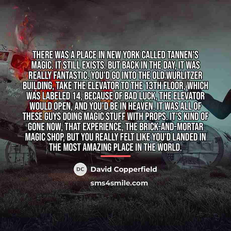 “There was a place in New York called Tannen's Magic.…” quote by David Copperfield
