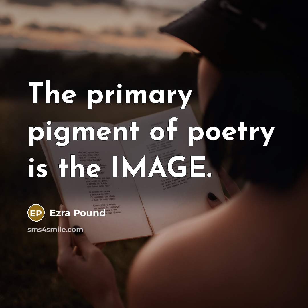 “The primary pigment of poetry is the IMAGE.…” quote by Ezra Pound