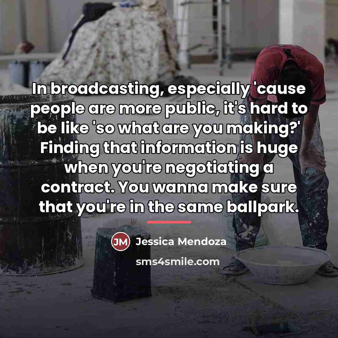 “In broadcasting, especially 'cause people are more public, it's hard…” quote by Jessica Mendoza