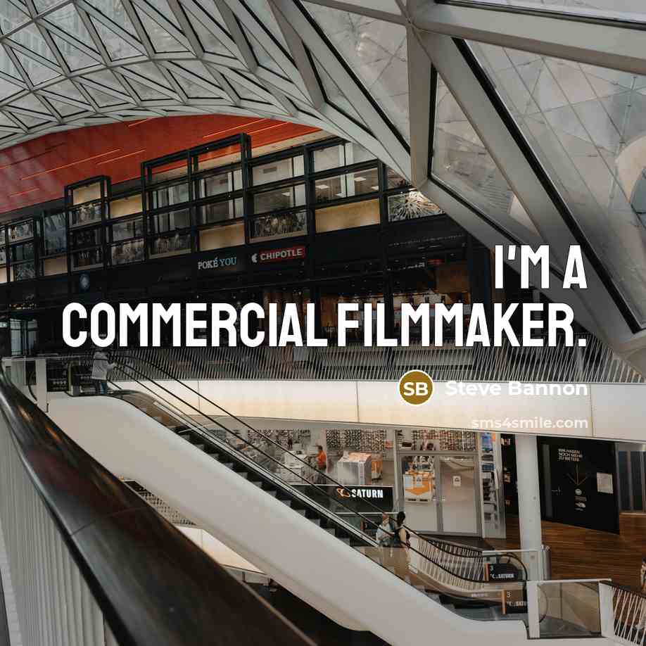 “I'm a commercial filmmaker.…” quote by Steve Bannon